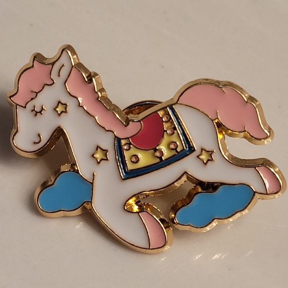 Sweet Dreamy Magical Pony In The Clouds Enamel Pin - Picture 4 of 12